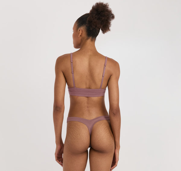 Organic Basics Flex Triangle Bralette 2-Pack Rose Wood