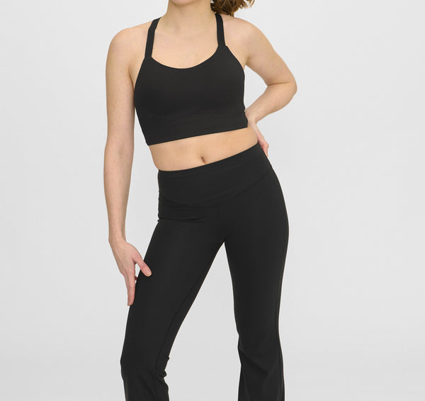 organic basics Active Cross Back Bra Black