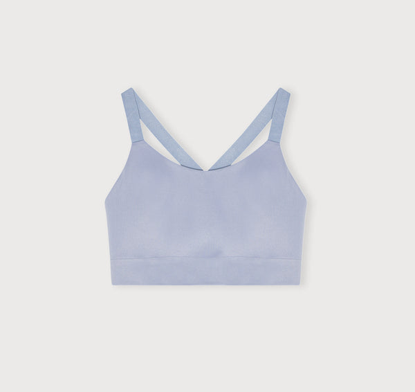 Organic Basics Active Cross Back Bra Misty Blue