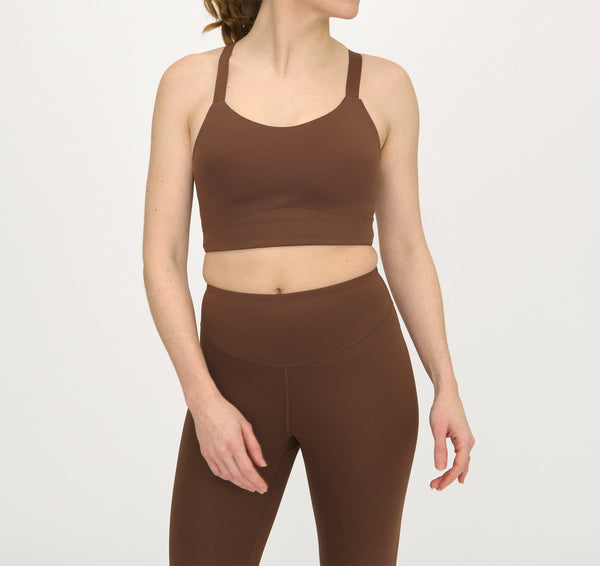 Organic Basics Active Cross Back Bra Walnut