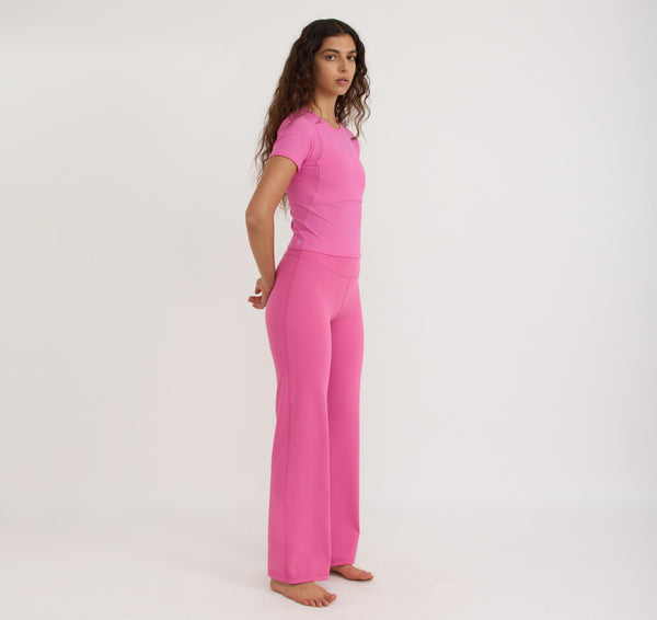Organic Basics Active Flare Leggings Pink