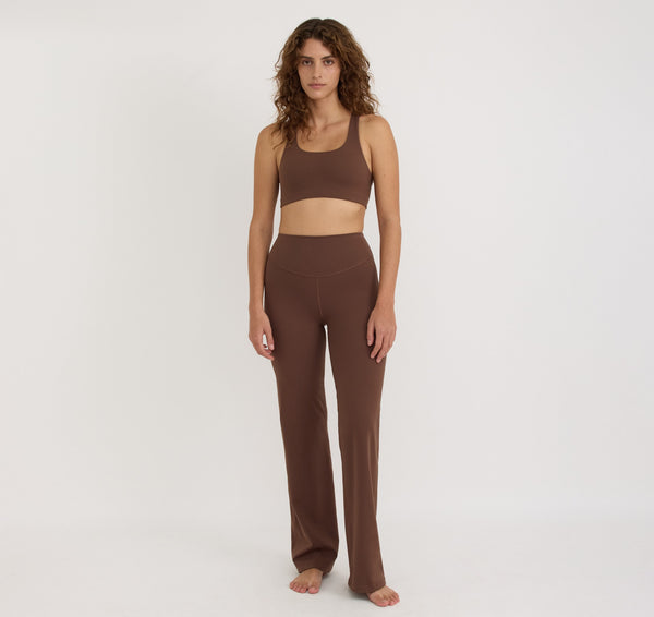 Organic Basics Active Flare Leggings Walnut