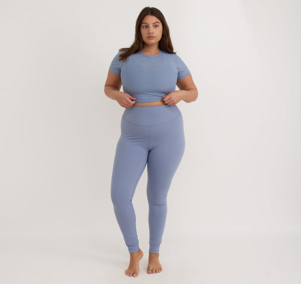 Organic Basics Active Leggings Misty Blue