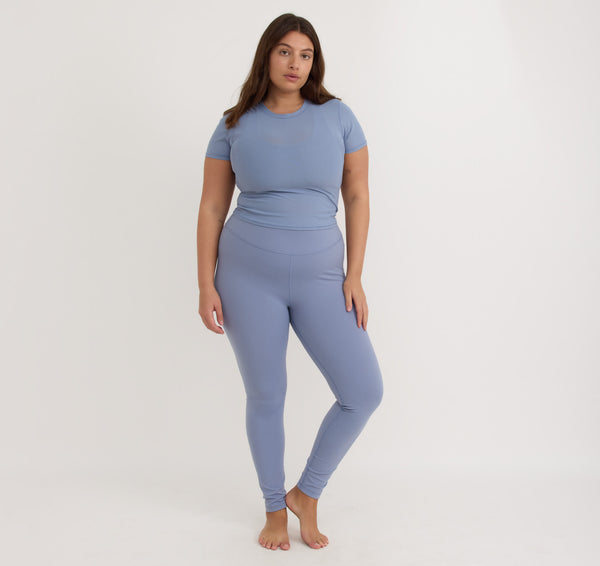 organic basics Active Leggings Misty Blue