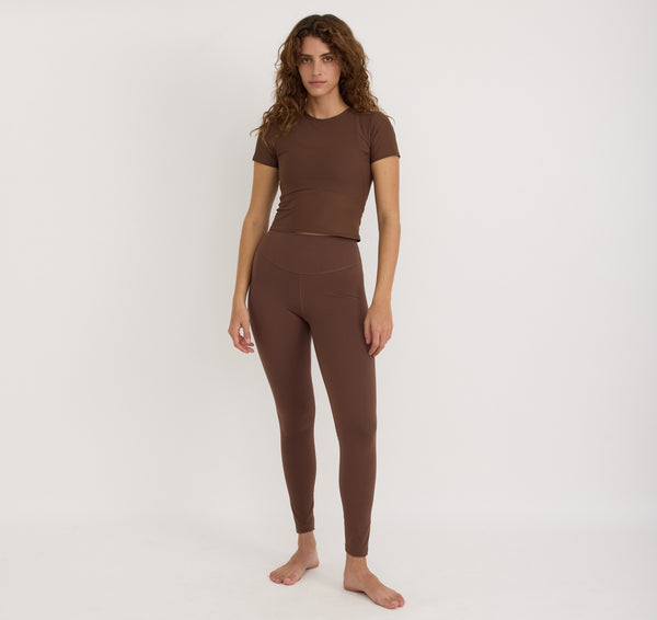 organic basics Active Leggings Walnut
