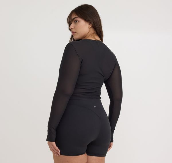 Organic Basics Active Mesh Long Sleeve Tee Black