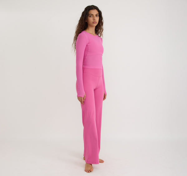 Organic Basics Active Mesh Long Sleeve Tee Pink