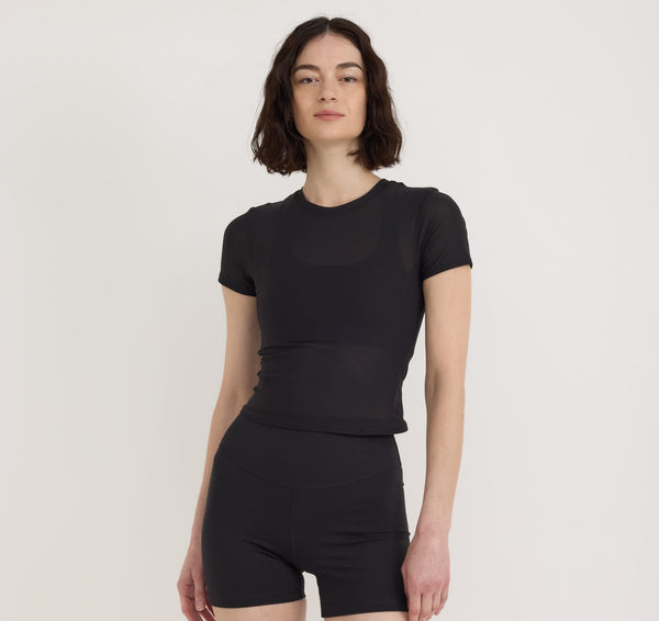 Organic Basics Active Mesh Tee Black