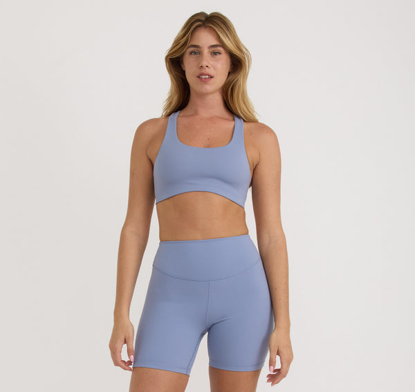 organic basics Active Racer Back Bra Misty Blue
