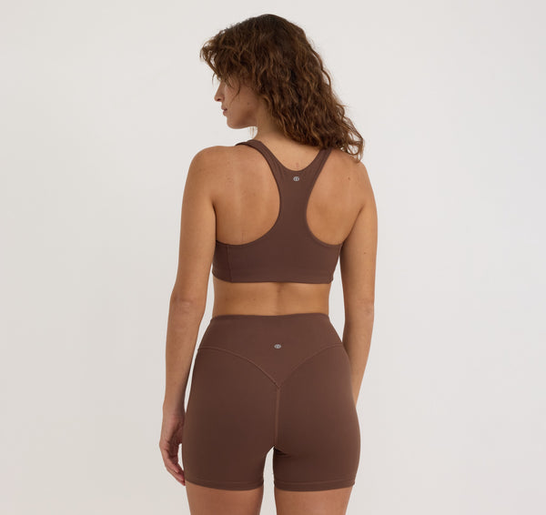Organic Basics Active Racer Back Bra Walnut