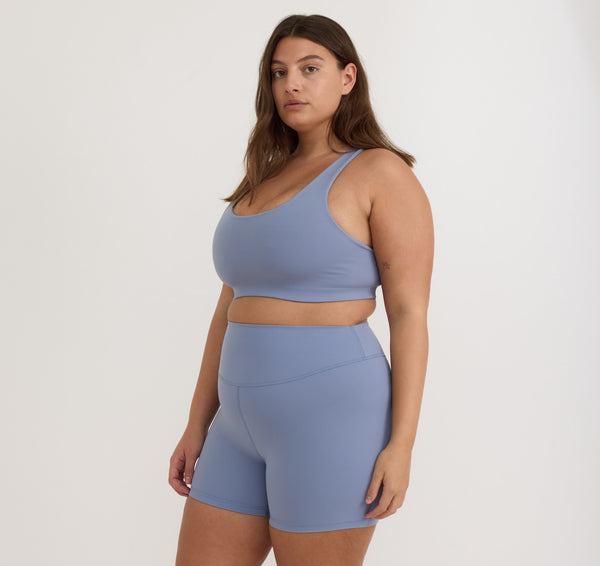 Organic Basics Active Run Shorts Misty Blue