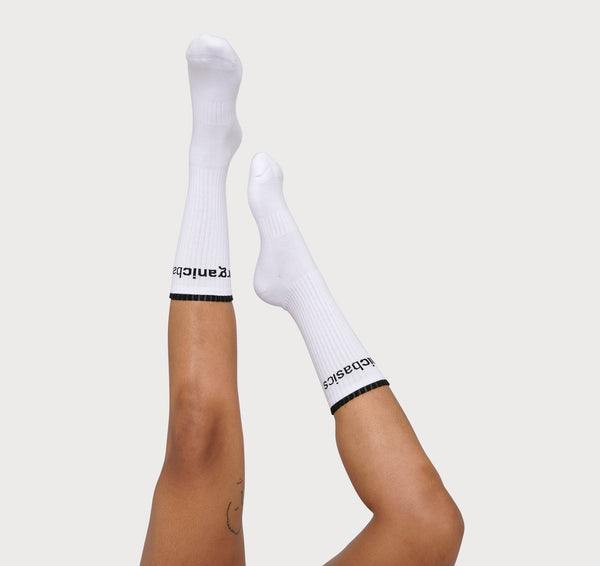 Organic Basics Active Tennis Socks White