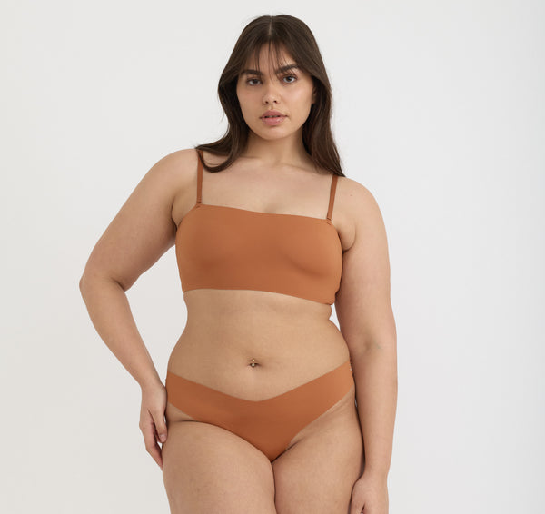 organic basics Bare Bandeau Bralette Wood