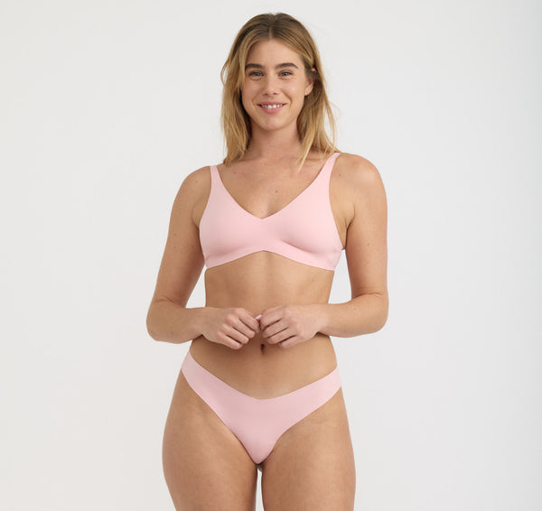 organic basics Bare Thong Marshmallow Pink
