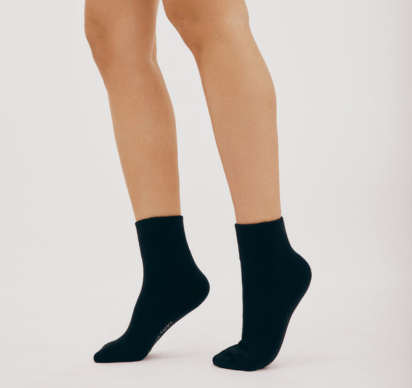 Organic Basics Core Ankle Socks 2-pack Black