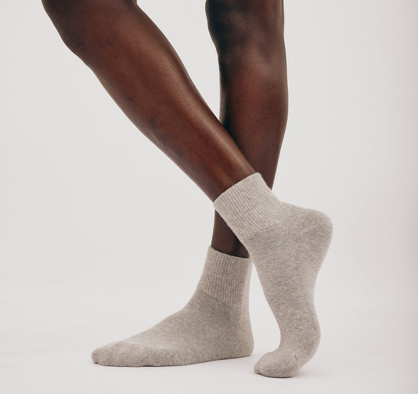 Organic Basics Core Ankle Socks 2-pack Grey