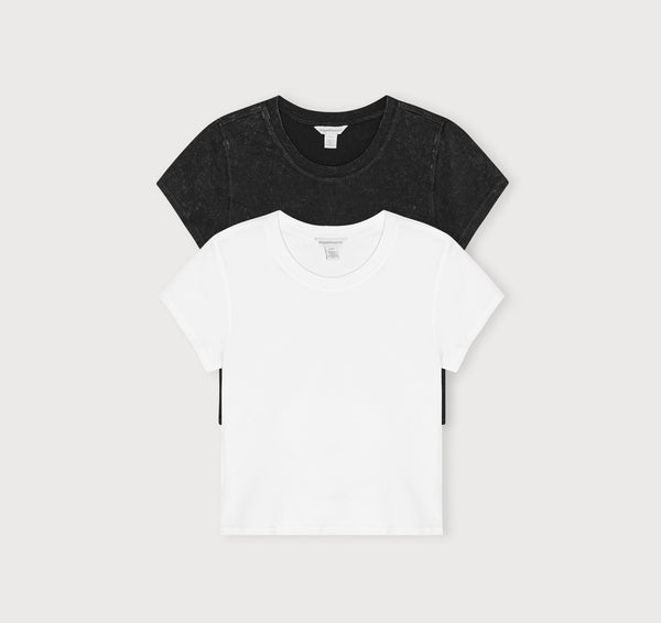 organic basics Core Baby Tee 2-pack Black