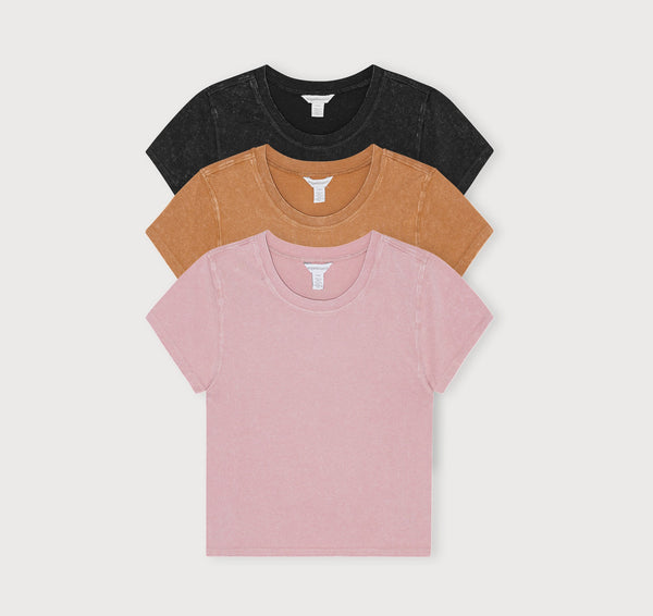 organic basics Core Baby Tee 3-pack Black