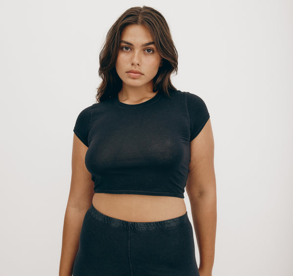 Organic Basics Core Baby Tee Black