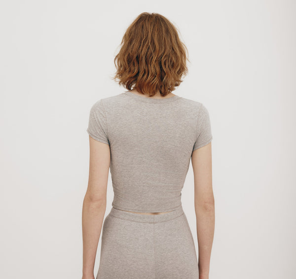 Organic Basics Core Baby Tee Grey Melange