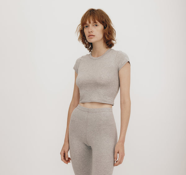 organic basics Core Baby Tee Grey Melange