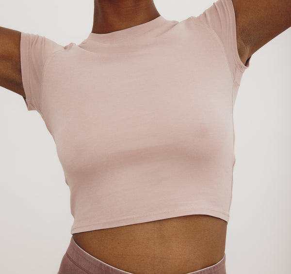 organic basics Core Baby Tee Muted Misty Rose