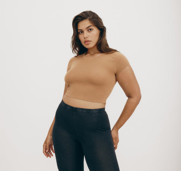 Organic Basics Core Baby Tee Muted Ocher