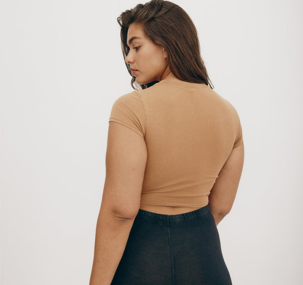 Organic Basics Core Baby Tee Muted Ocher