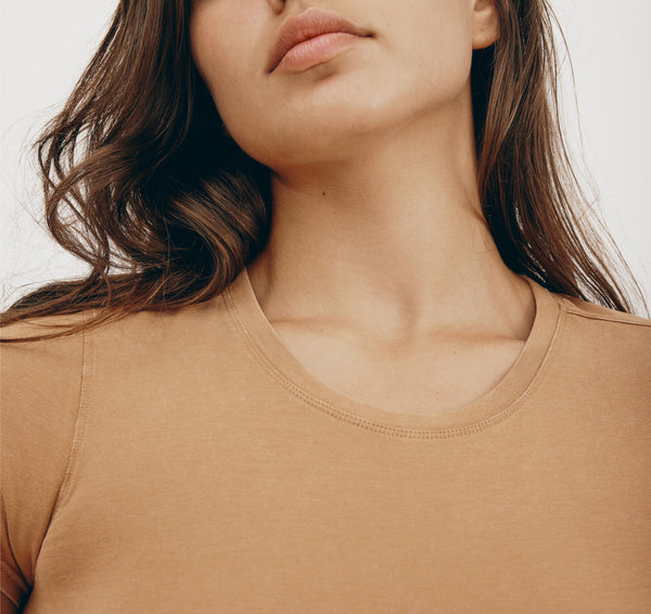 Organic Basics Core Baby Tee Muted Ocher