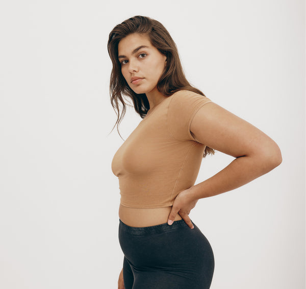 organic basics Core Baby Tee Muted Ocher