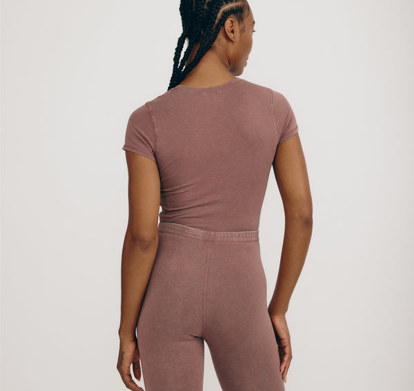 Organic Basics Core Baby Tee Muted Rose Wood