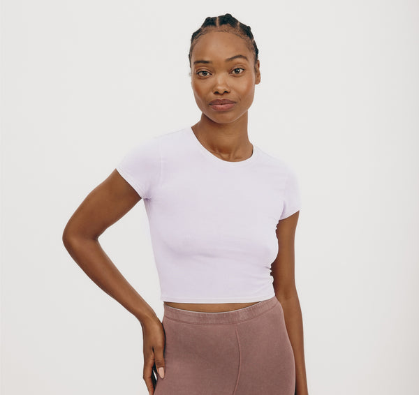 organic basics Core Baby Tee Soft Lilac