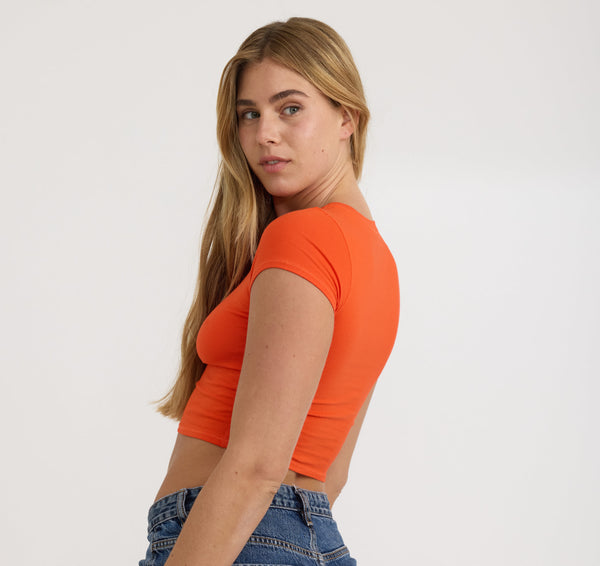 Organic Basics Core Baby Tee Vibrant Red