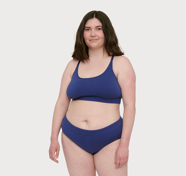 organic basics Core Basic Bra Cobalt