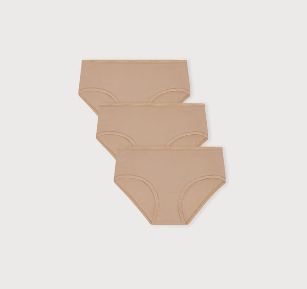 organic basics Core Briefs 3-Pack Hazelnut
