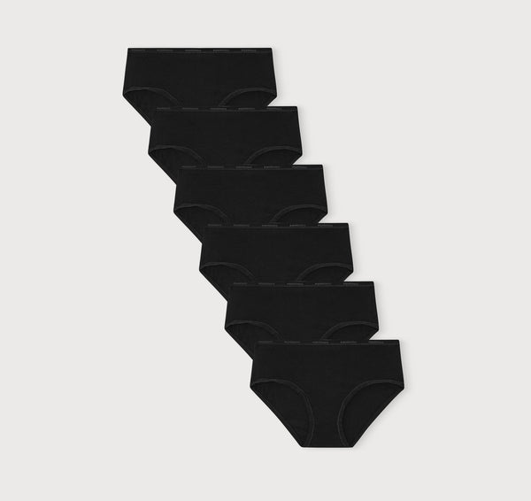 organic basics Core Briefs 6-Pack Black