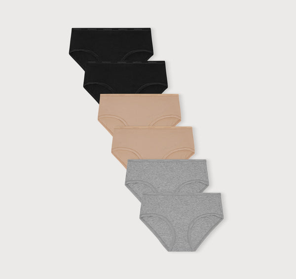 organic basics Core Briefs 6-Pack Black