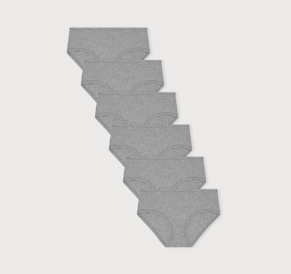 organic basics Core Briefs 6-Pack Grey Melange