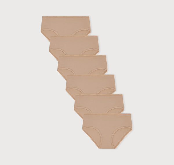 organic basics Core Briefs 6-Pack Hazelnut