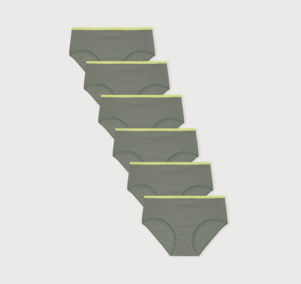 organic basics Core Briefs 6-Pack Seaweed
