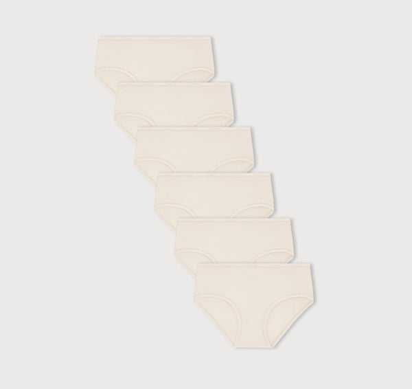 Organic Basics Core Briefs 6-Pack Soft Vanilla