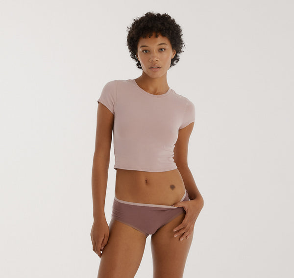 Organic Basics Core Briefs Rose Wood