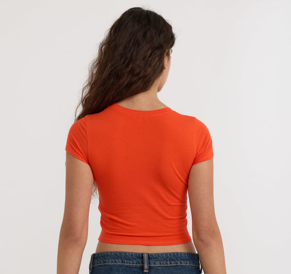 Organic Basics Core Butterfly Baby Tee Vibrant Red