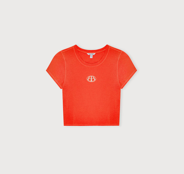 Organic Basics Core Butterfly Baby Tee Vibrant Red