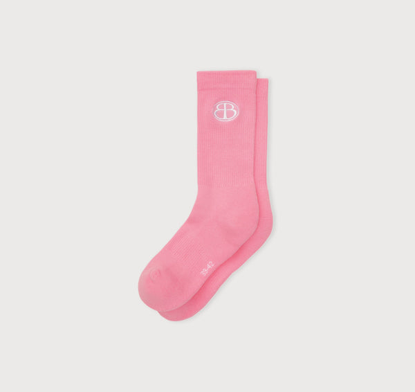 Organic Basics Core Butterfly Crew Rib Socks Pink