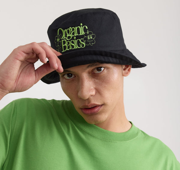 Organic Basics Core Casual Bucket Hat Black