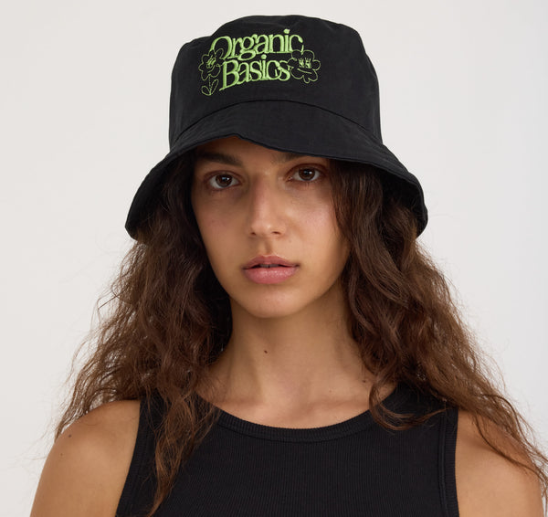 Organic Basics Core Casual Bucket Hat Black