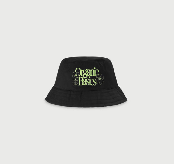 organic basics Core Casual Bucket Hat Black