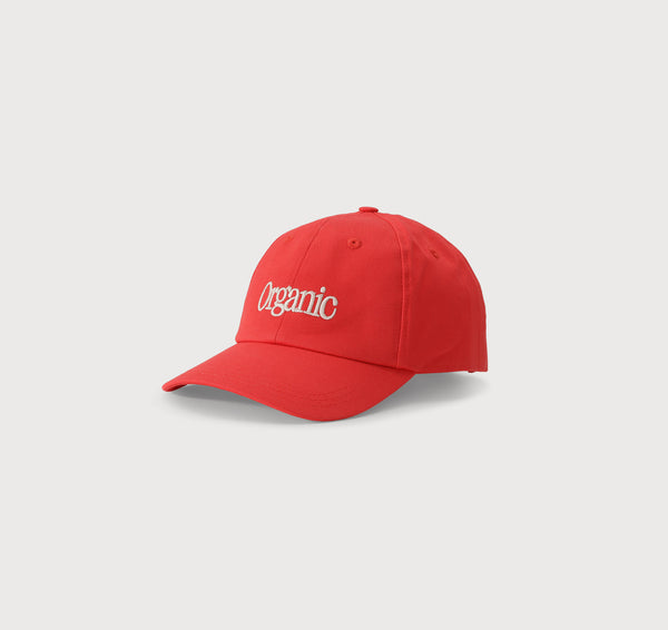 organic basics Core Casual Cap Vibrant Red
