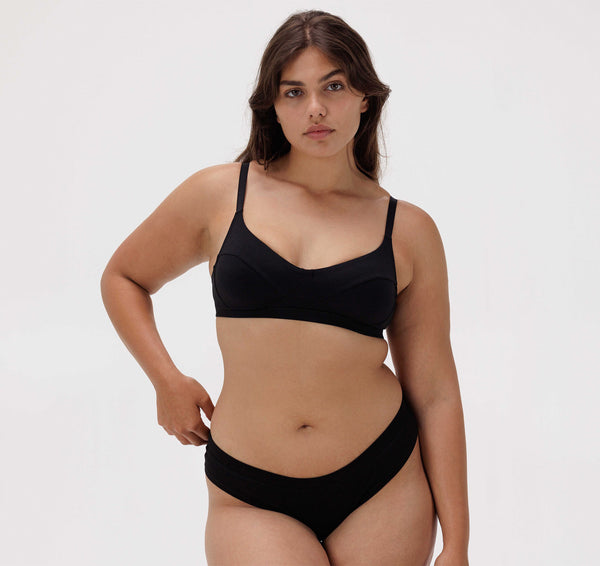organic basics Core Classic Bra Black